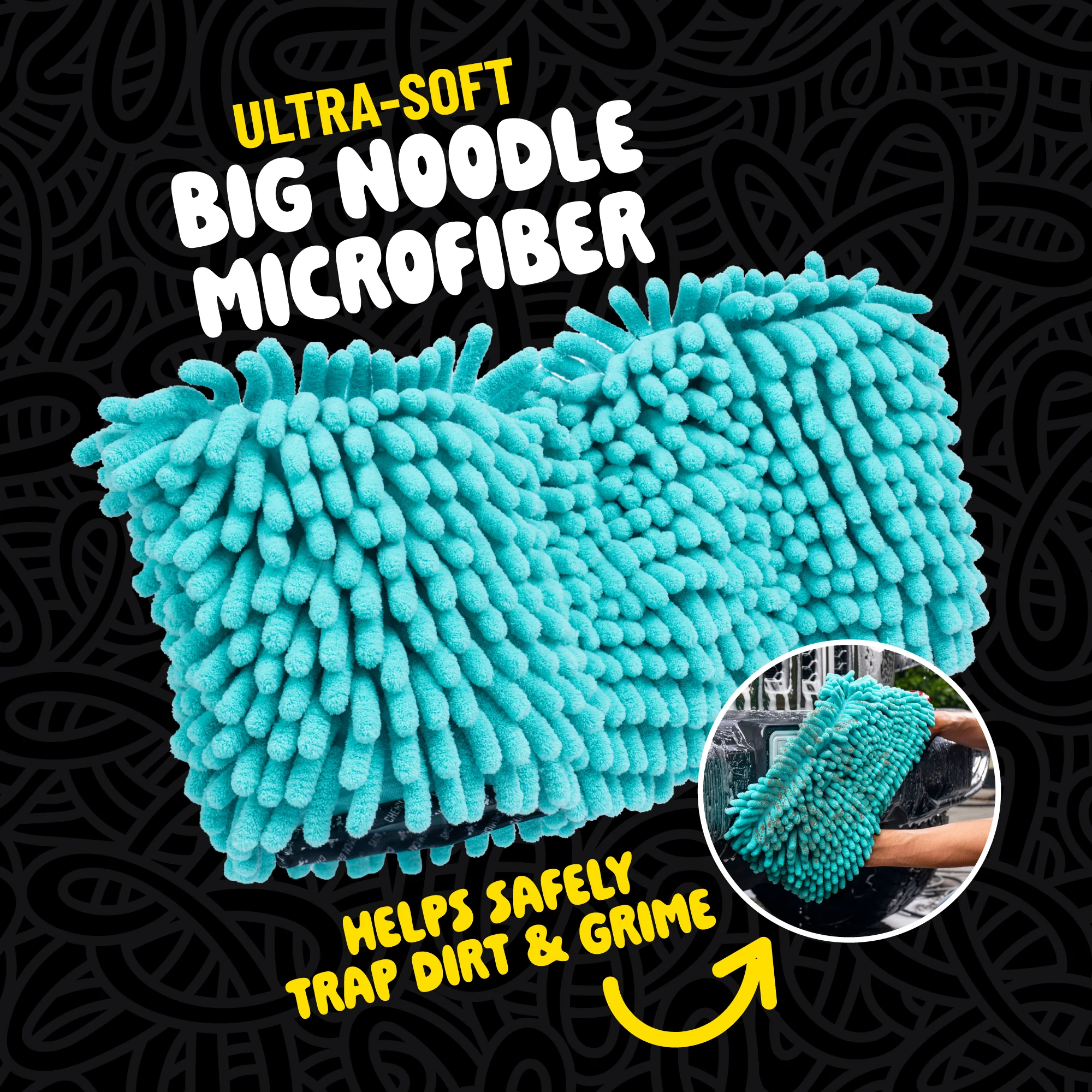 Big Noodle Grip & Glide Two Handed Wash Mitt - Image 3