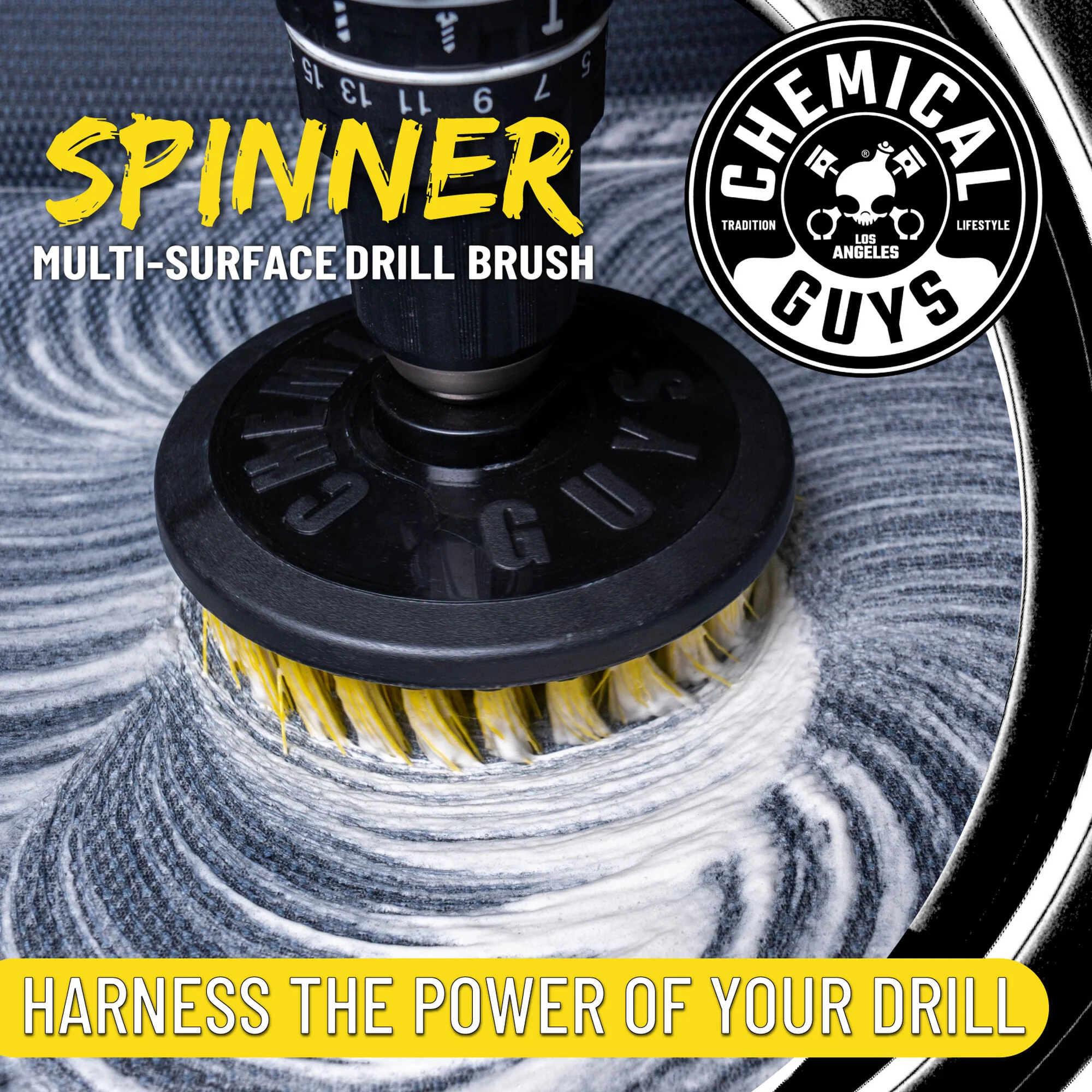 Chemical Guys Spinner Carpet Drill Brush, Medium Duty - Image 2