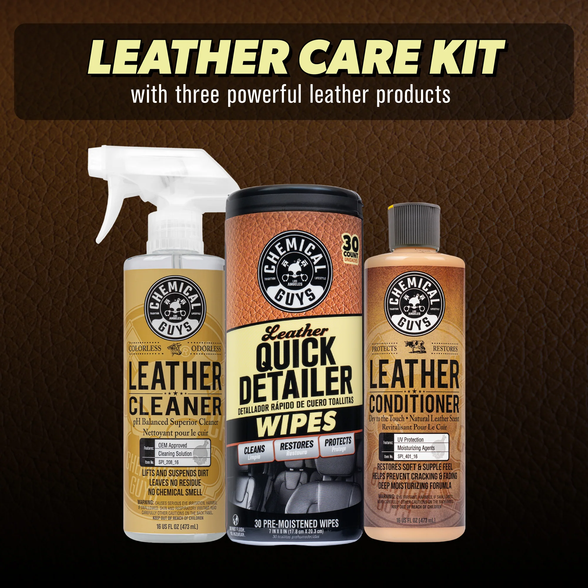Clean, Condition, & Maintain Leather Care Kit - Image 2