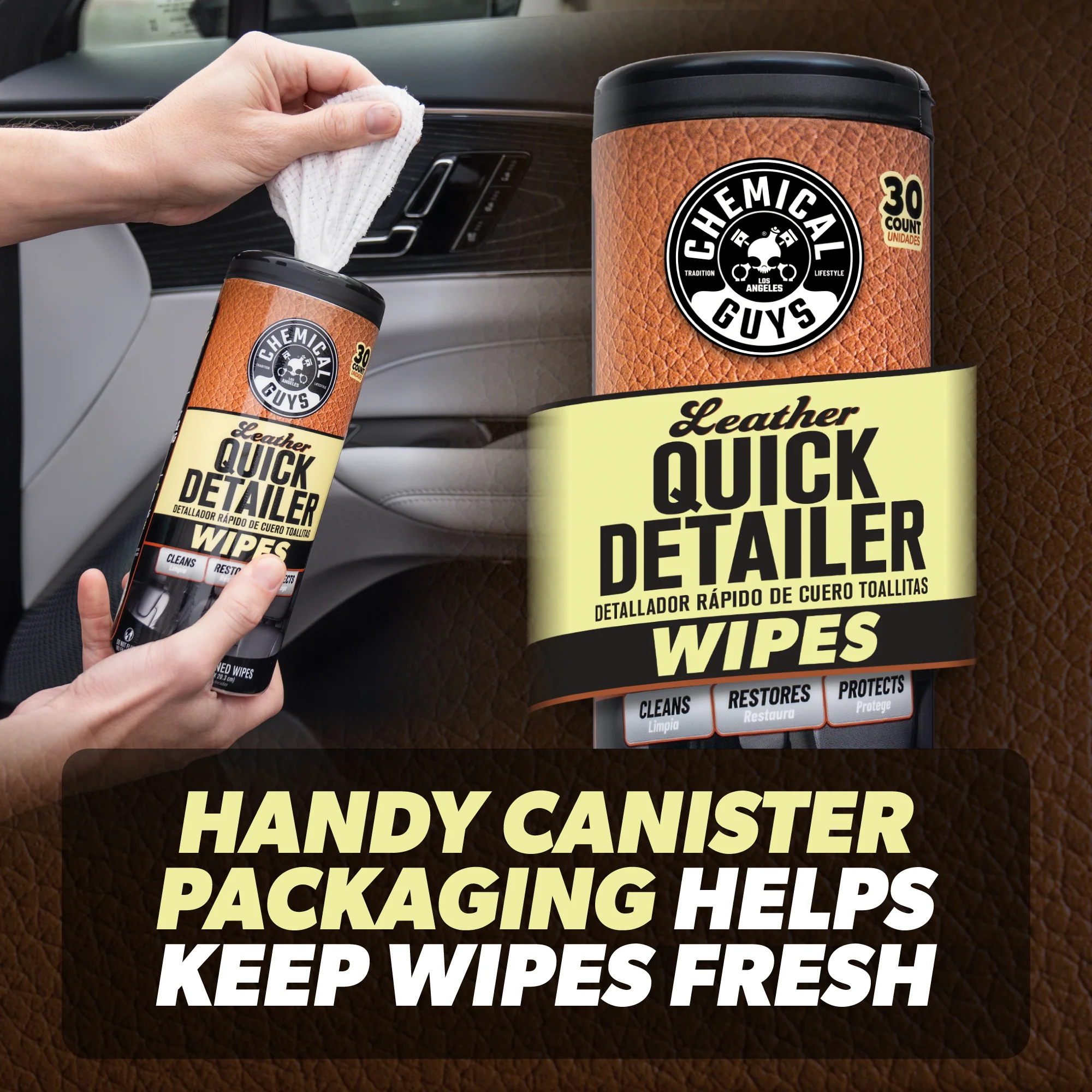 Leather Quick Detailer Canister Wipes - Image 6