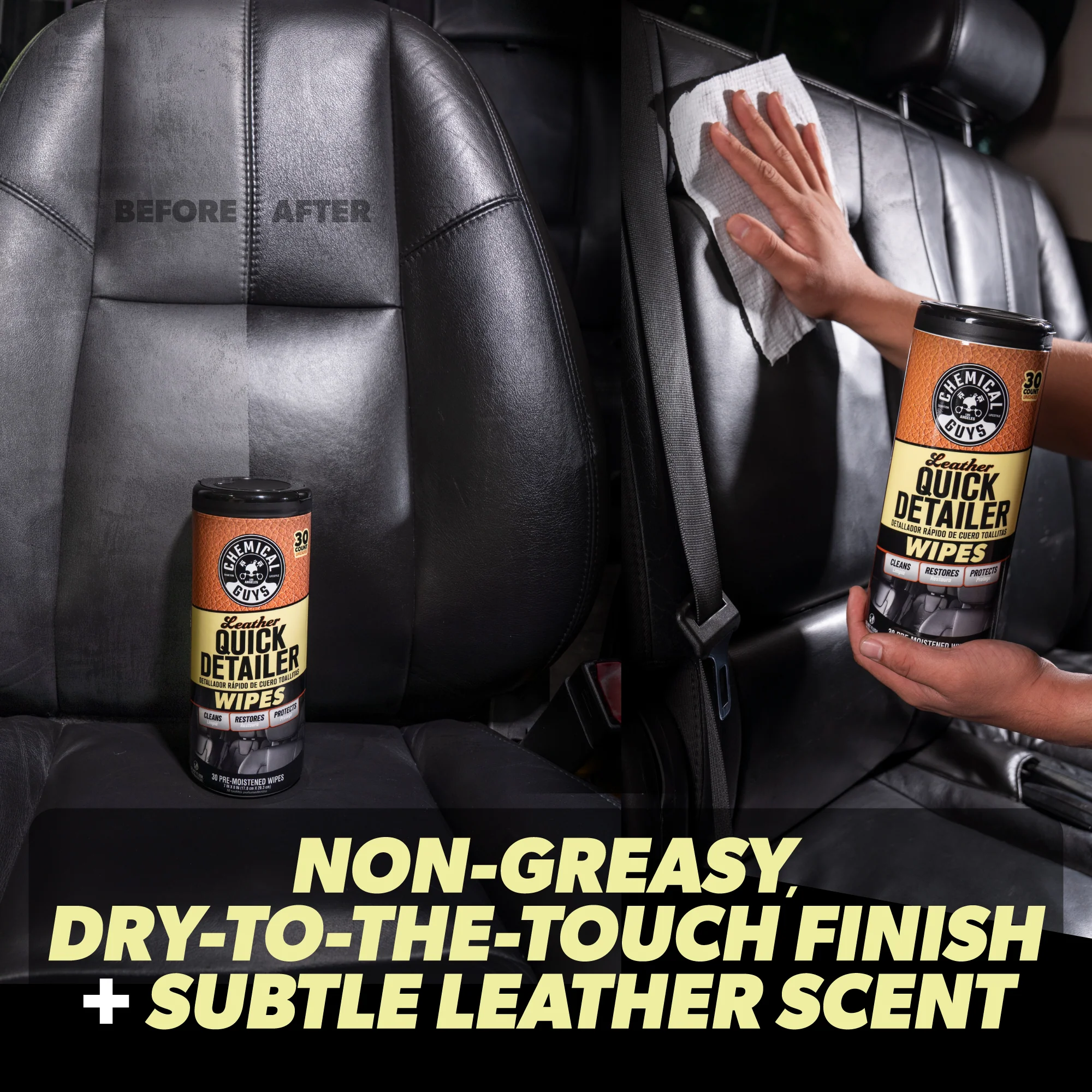 Leather Quick Detailer Wipes - 3-Pack Kit - Image 4