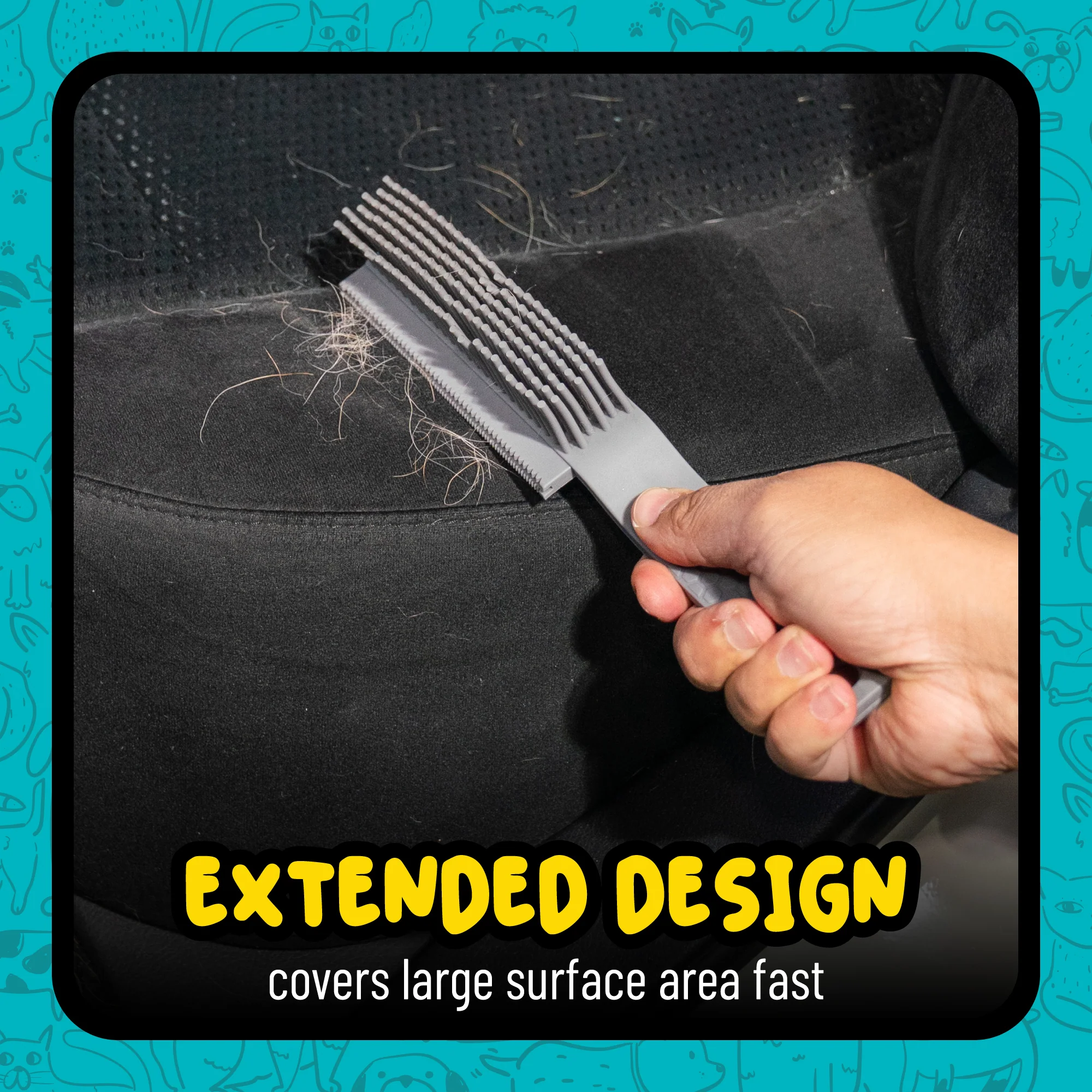 Professional Rubber Pet Hair Removal Brush - Image 5