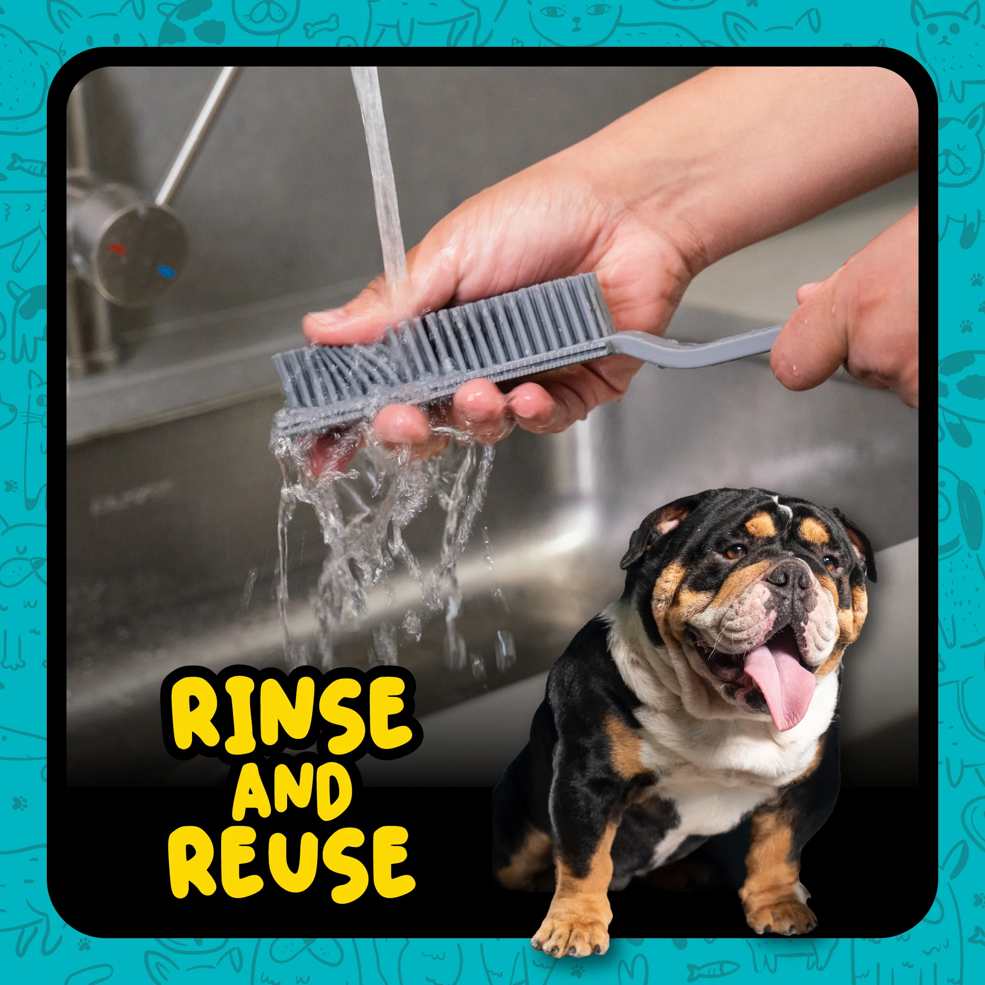 Professional Rubber Pet Hair Removal Brush - Image 7