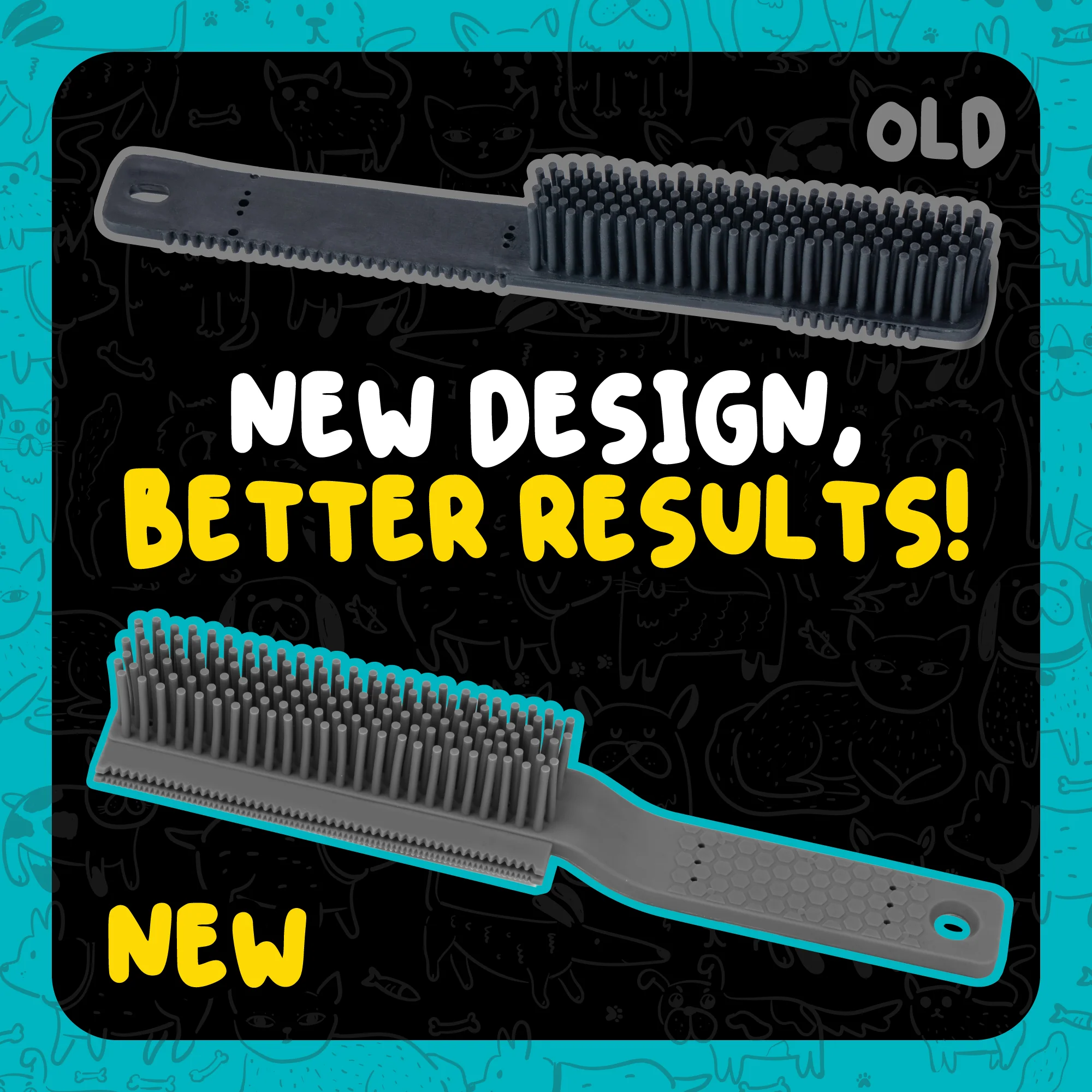 Professional Rubber Pet Hair Removal Brush - Image 8