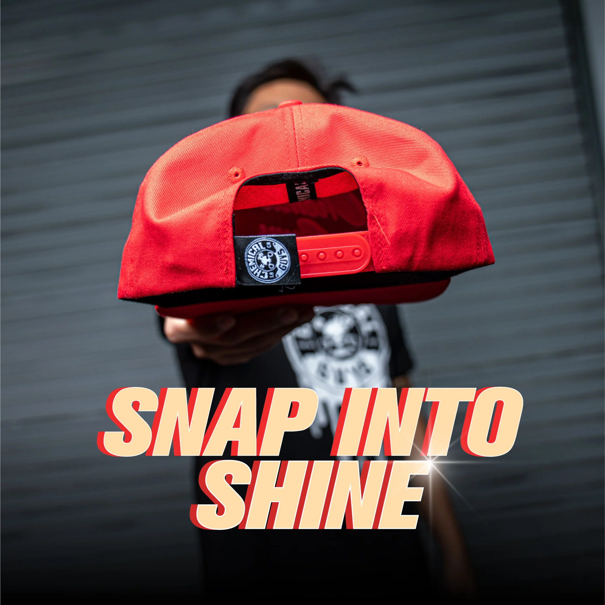 Snap-It-Back Red Script Hat - Image 9
